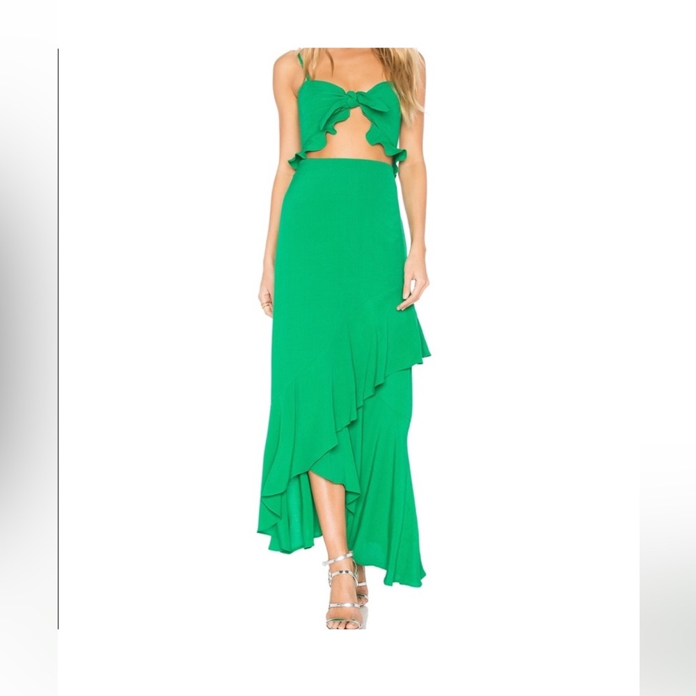Michelle Maxi Dress in Jolly Green FLYNN SKYE size XS